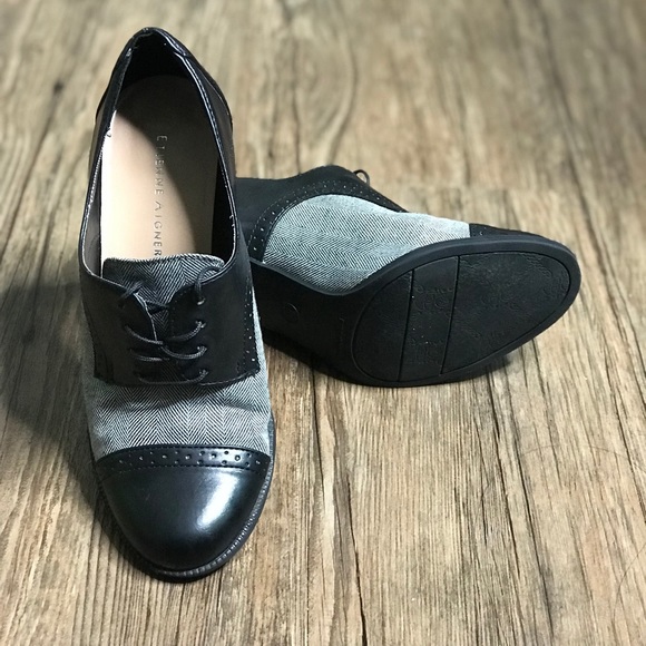 Etienne Aigner Shoes - Etienne Aigner Jodell Black Leather Oxfords